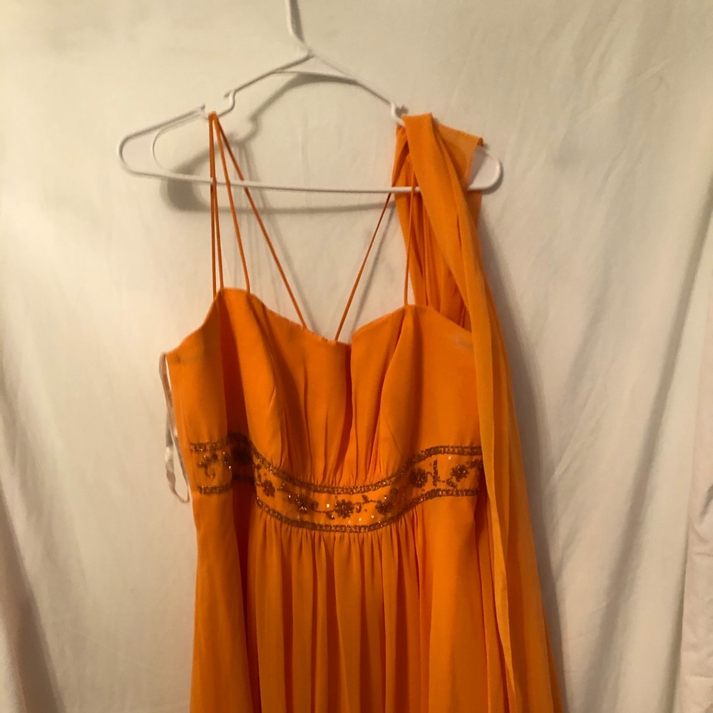 Orange homecoming/prom dress